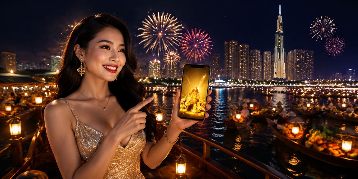 Người dùng TP.HCM truy cập bm66 trên điện thoại trong lễ hội
